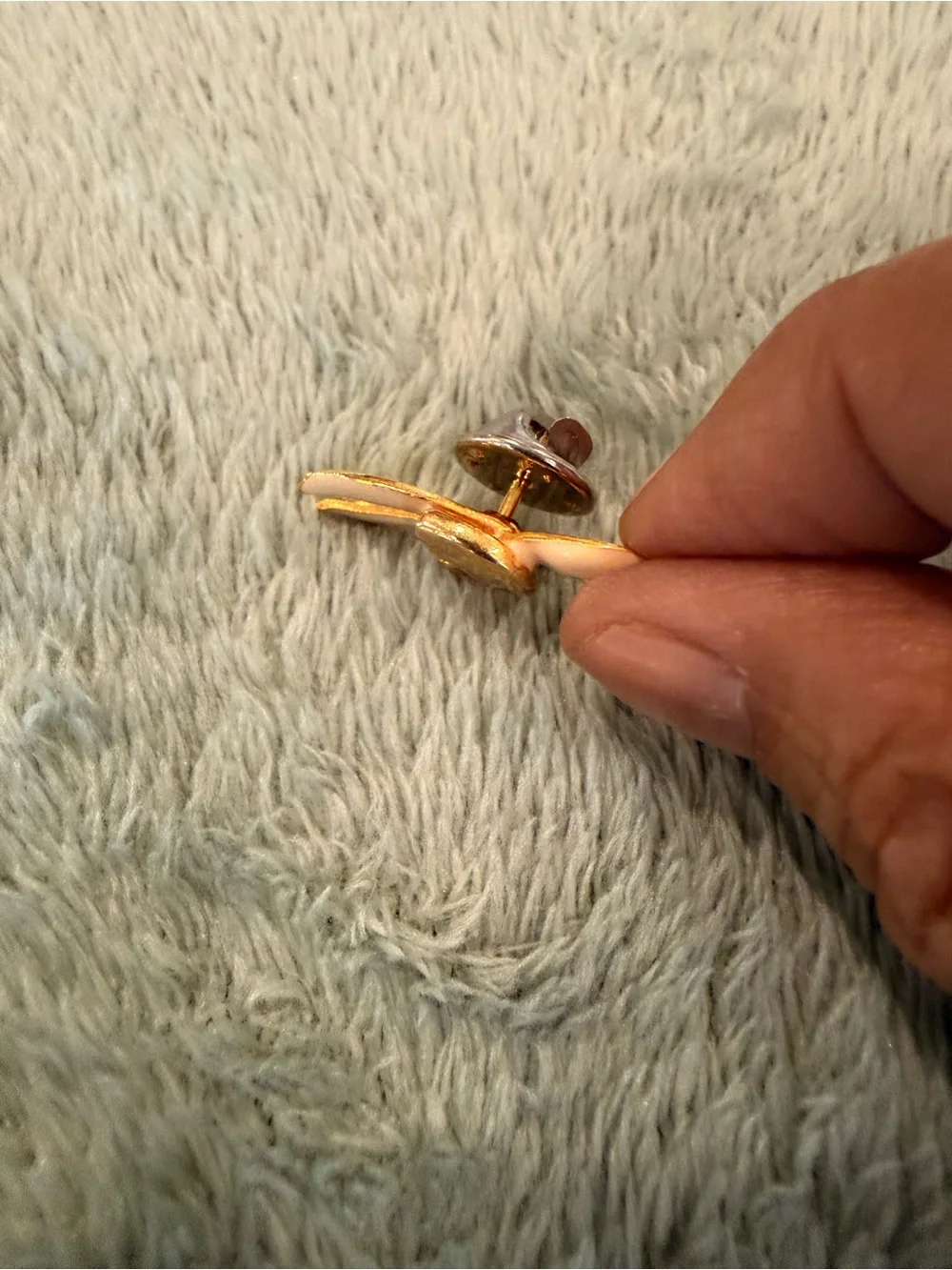 Pink Ribbon Football Helmet Breast Cancer Awareness Lapel Pin Gold Tone Enamel